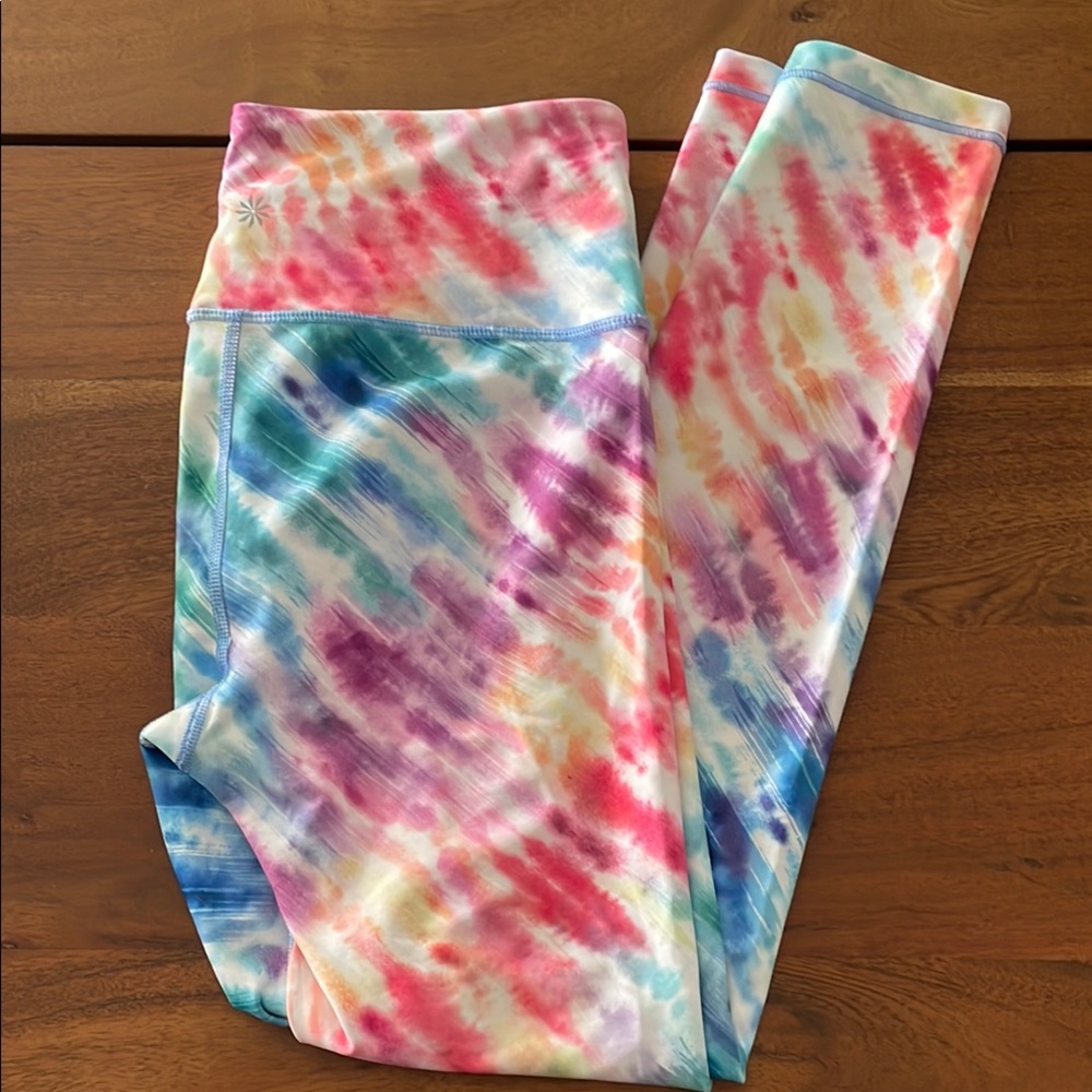 Athleta Rainbow Tie Dye 7/8 Tight